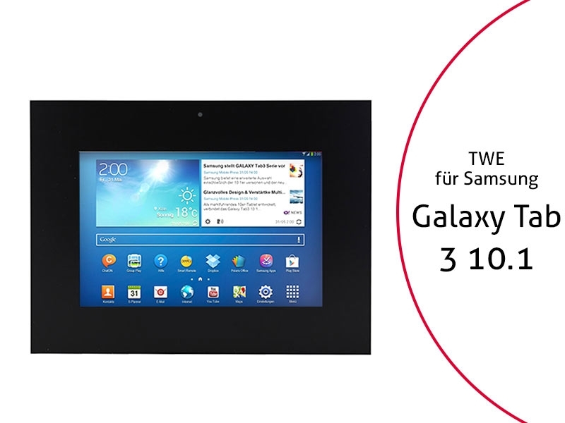 TabLines TWE003B Tablet Wandeinbau für Samsung Tab 3 10.1 DS, schwarz TabLines TWE003B Tablet Wandeinbau für Samsung Tab 3 10.1 DS, schwarz