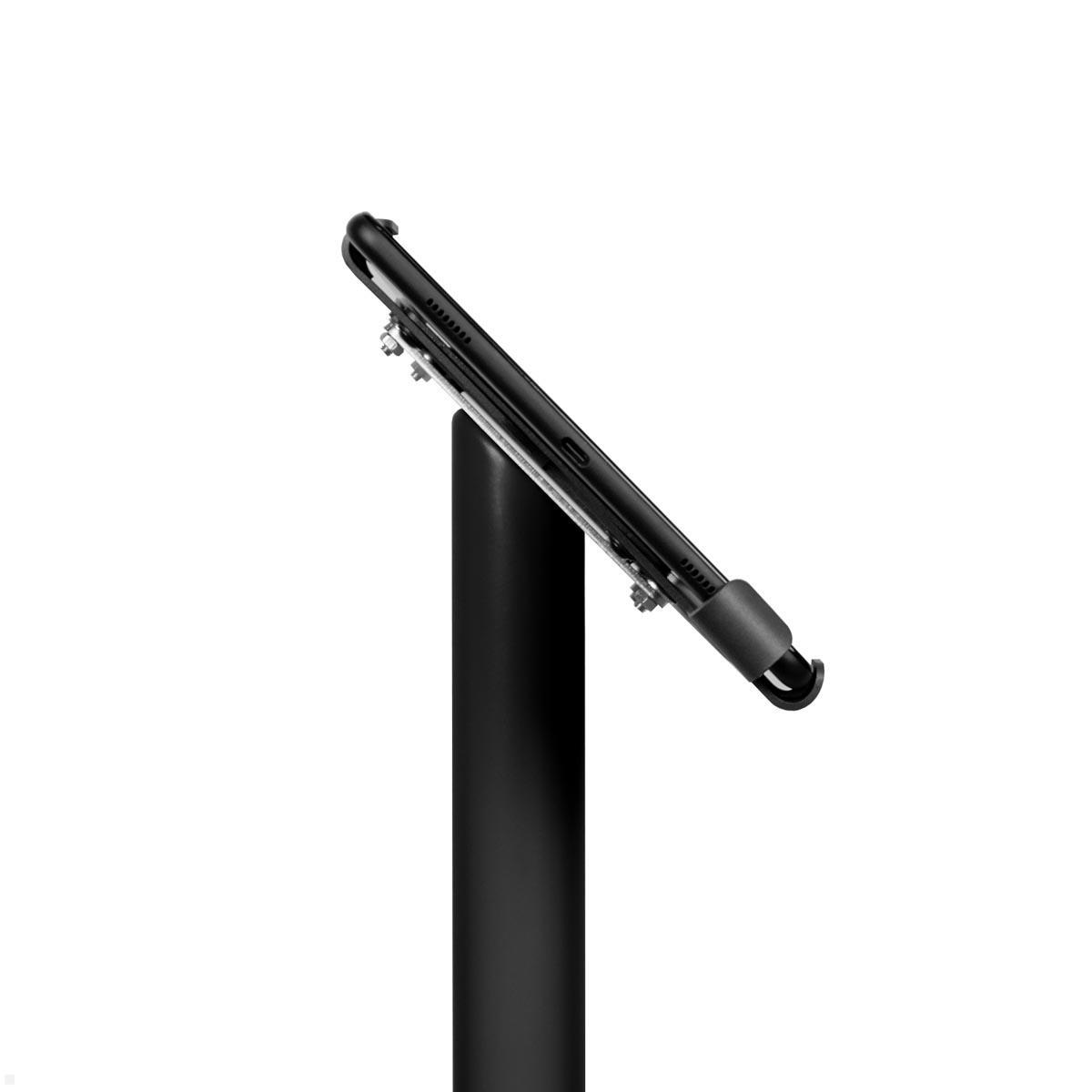 TabLines TBSfix001B Bodenständer mit Universal Tablethalter bis 11 Zoll, Seitenansicht TabLines TBSfix001B Bodenständer mit Universal Tablethalter bis 11 Zoll, Seitenansicht