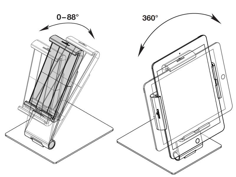 Durable Tablet Standfuß variable Aufnahme aller Tablets Durable Tablet Standfuß variable Aufnahme aller Tablets