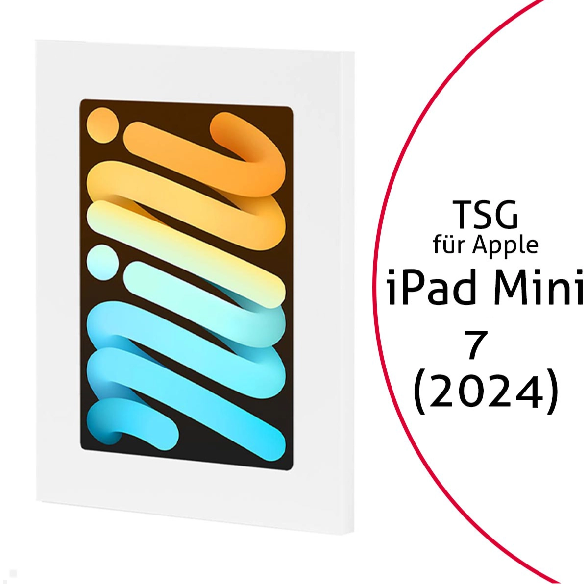 TabLines TSG110W Schutzgehäuse für Apple iPad Mini 7 (A17 Pro), weiß