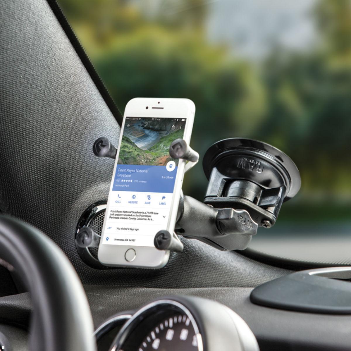 RAM Mounts X-Grip Smartphone Saugnapf Halter, B-Kugel (RAM-B-166-UN7U), Anwendung RAM Mounts X-Grip Smartphone Saugnapf Halter, B-Kugel (RAM-B-166-UN7U), Anwendung