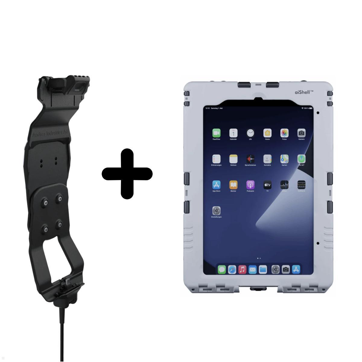 Andres Industries Car Cradle Auto USB-C Ladestation mit aiShell 8 Schutzgehäuse, 2m, weiß Andres Industries Car Cradle Auto USB-C Ladestation mit aiShell 8 Schutzgehäuse, 2m, weiß