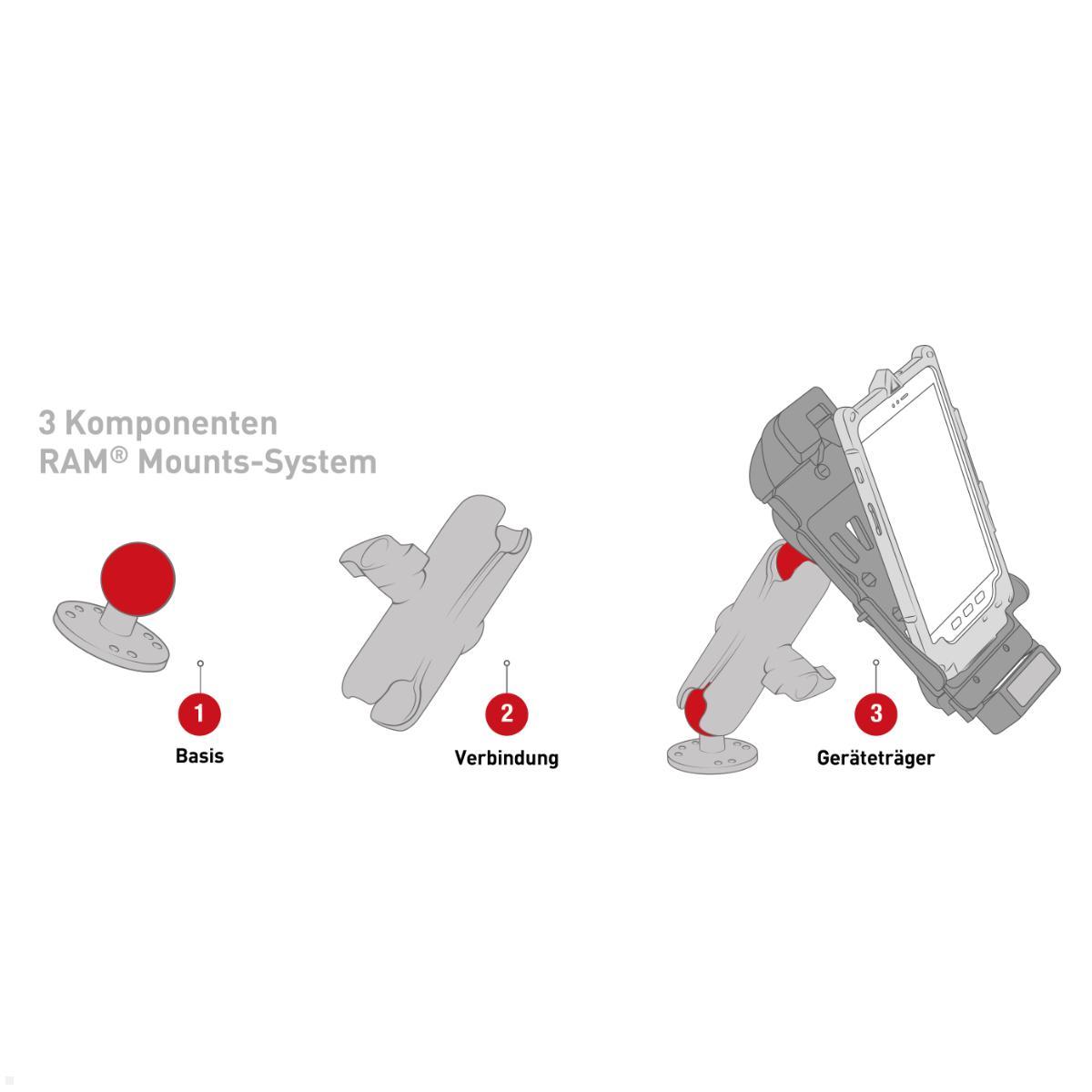 RAM Mounts Tablet-Halterung 10 Zoll Tablets - C-Kugel (1,5 Zoll