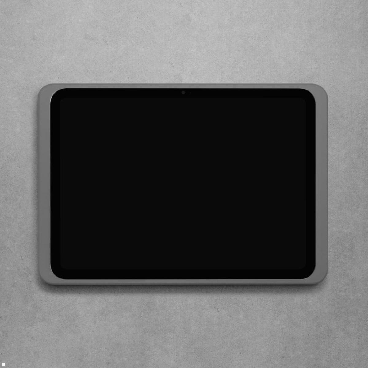 Displine Dame Wall 2.0 Wandhalter Apple iPad 10.9 (10. Gen.) mit USB-C, Titanium eloxiert Ansicht frontal Displine Dame Wall 2.0 Wandhalter Apple iPad 10.9 (10. Gen.) mit USB-C, Titanium eloxiert Ansicht frontal