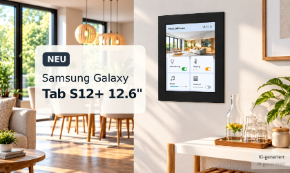 Samsung Galaxy Tab S12 Plus 12,6 Zoll in einer Tablet Wandhalterung zur Smart Home Steuerung