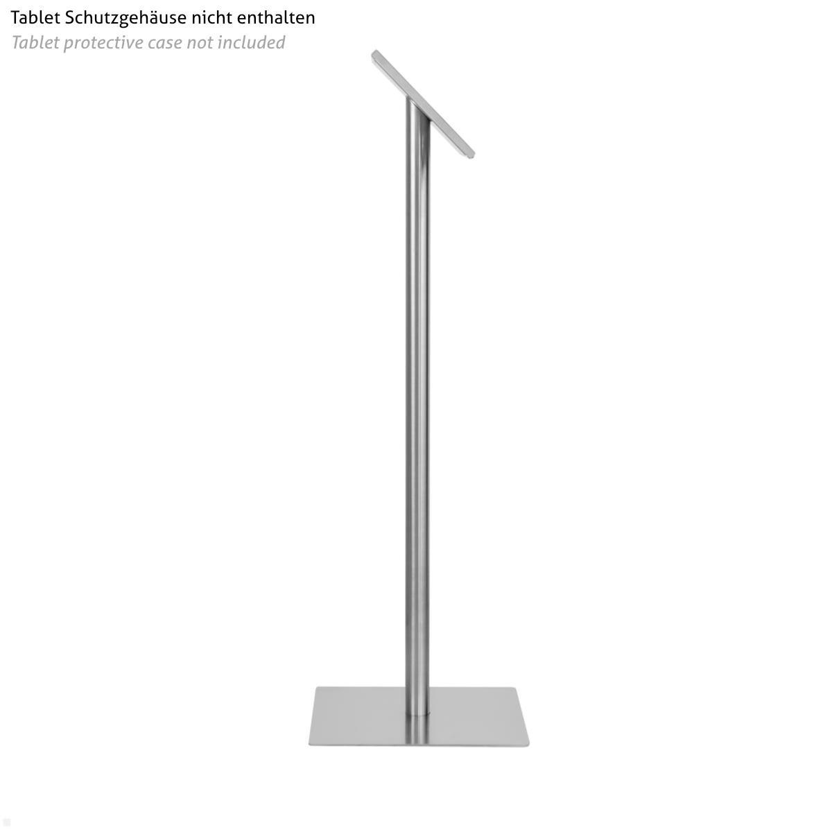 TabLines TBS003E Boden Tabletständer, Edelstahl, Seitenansicht TabLines TBS003E Boden Tabletständer, Edelstahl, Seitenansicht