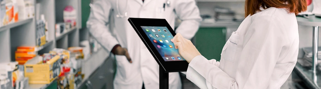 Diebstahlsichere Tablet Bodenständer für alle Microsoft Surface Modelle Diebstahlsichere Tablet Bodenständer für alle Microsoft Surface Modelle