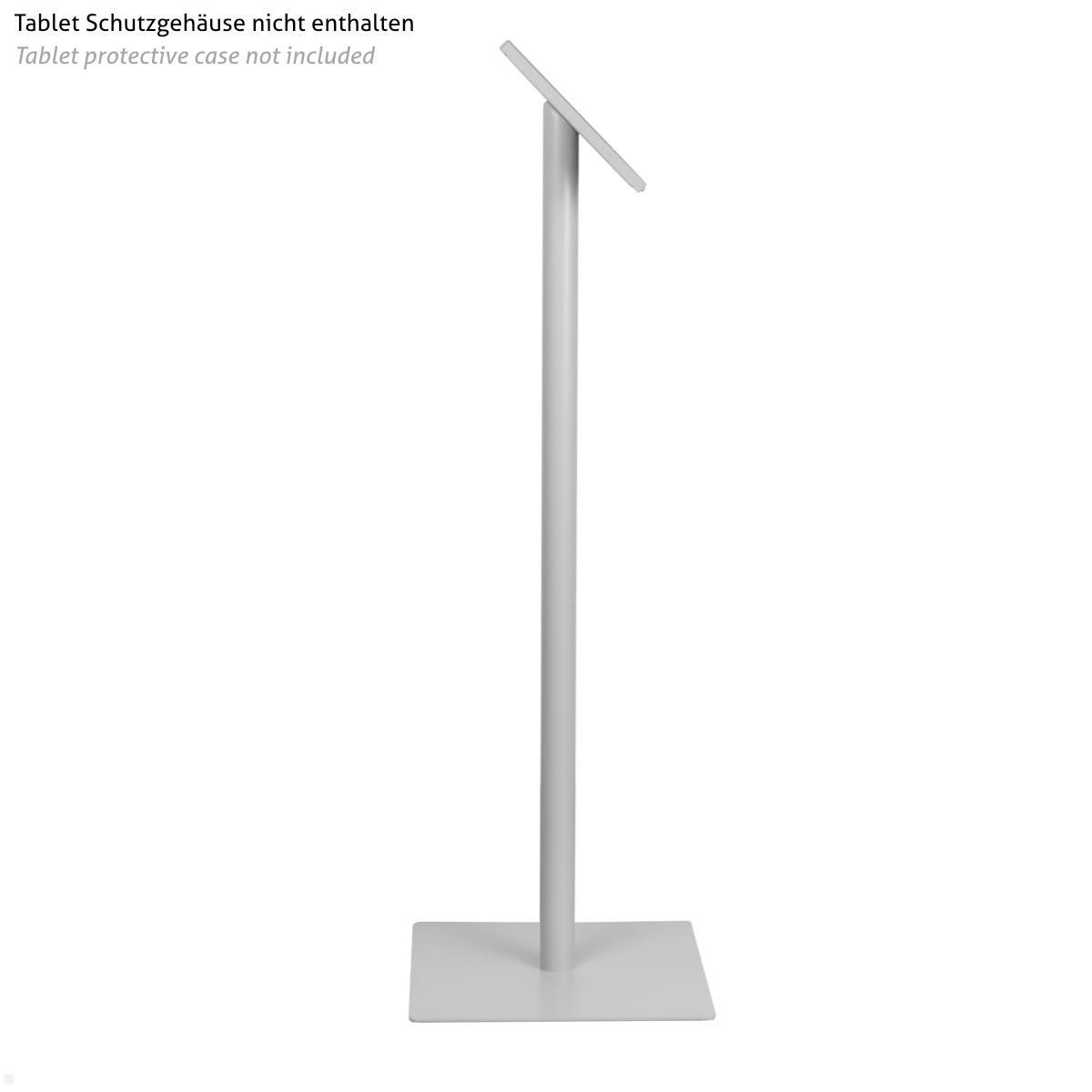 TabLines TBS003S Tablet Boden Standfuß, silber, Seitenansicht