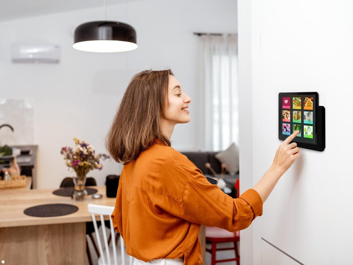 TabLines TWP002B Tablet Wandhalter für Samsung Tab A 10.1 (2019), schwarz, Anwendung Küche TabLines TWP002B Tablet Wandhalter für Samsung Tab A 10.1 (2019), schwarz, Anwendung Küche