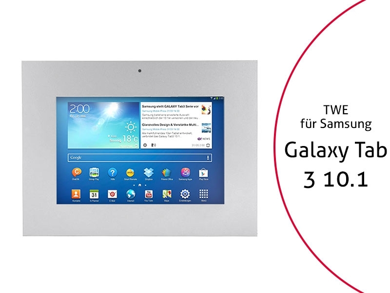 TabLines TWE003S Tablet Wandeinbau für Samsung Tab 3 10.1 DS, silber TabLines TWE003S Tablet Wandeinbau für Samsung Tab 3 10.1 DS, silber