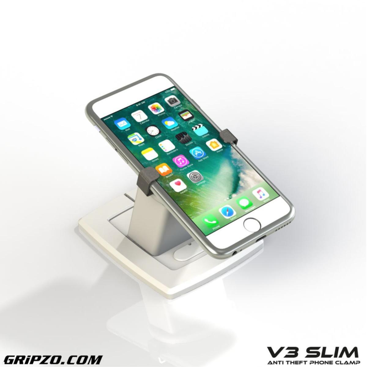 Gripzo V3 Slim Smartphone-/ Tablet Tischhalterung 7  bis 10,1 Zoll, Diebstahlschutz, Portrait Gripzo V3 Slim Smartphone-/ Tablet Tischhalterung 7  bis 10,1 Zoll, Diebstahlschutz, Portrait