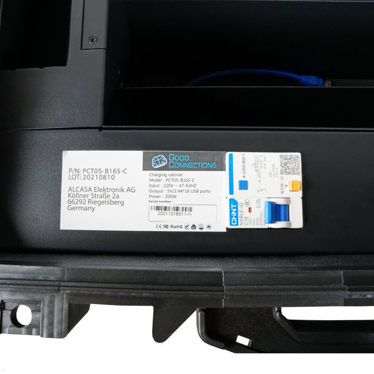 Good Connections ATON2 T16C Tablet Ladekoffer 16 Geräte, Fehlerstrom-Schutzschalter Good Connections ATON2 T16C Tablet Ladekoffer 16 Geräte, Fehlerstrom-Schutzschalter