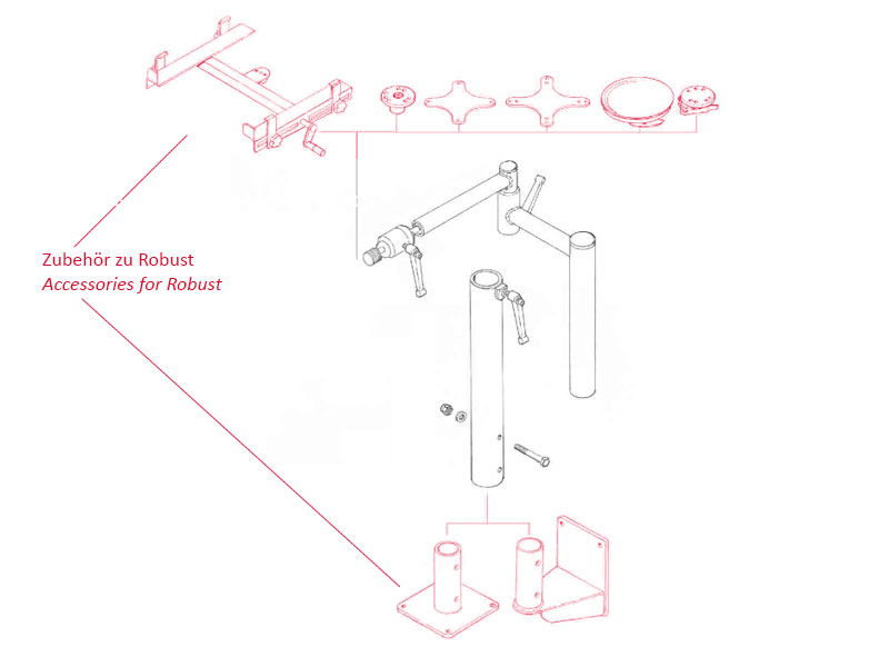 Zirkona Robust  Computer Stativ mit Erweiterungen Zirkona Robust  Computer Stativ mit Erweiterungen