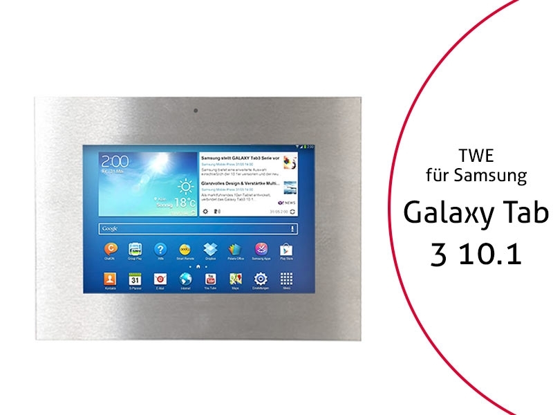 TabLines TWE003E Tablet Wandeinbau für Samsung Tab 3 10.1 DS, Edelstahl TabLines TWE003E Tablet Wandeinbau für Samsung Tab 3 10.1 DS, Edelstahl