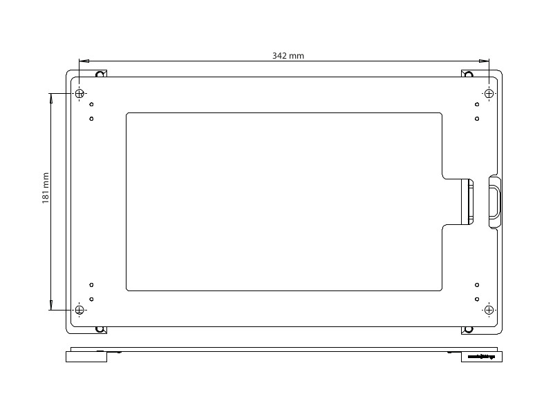 smart things sDock Fix Pro 12.9 iPad Wandhalterung Maße back