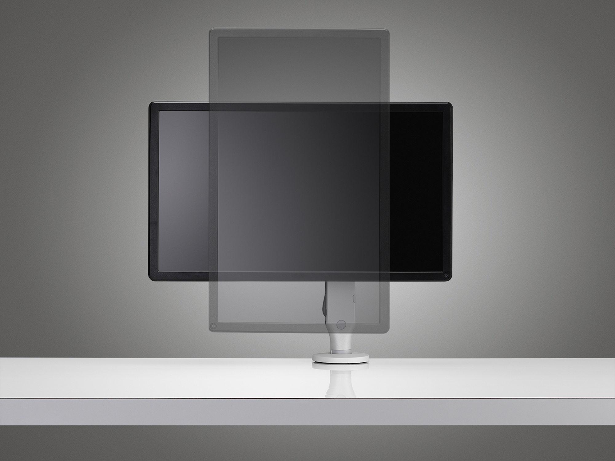 CBS Ollin Monitor Tischhalterung mit Tischklemme, silber Pivot Funktion CBS Ollin Monitor Tischhalterung mit Tischklemme, silber Pivot Funktion