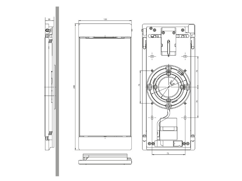 smart things sDock Air iPad Wandhalterung Maße