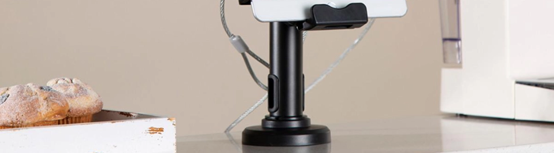 Hochwertige Tablet Tischhalter mit Bohrschraub / Durchtisch Befestigung Hochwertige Tablet Tischhalter mit Bohrschraub / Durchtisch Befestigung