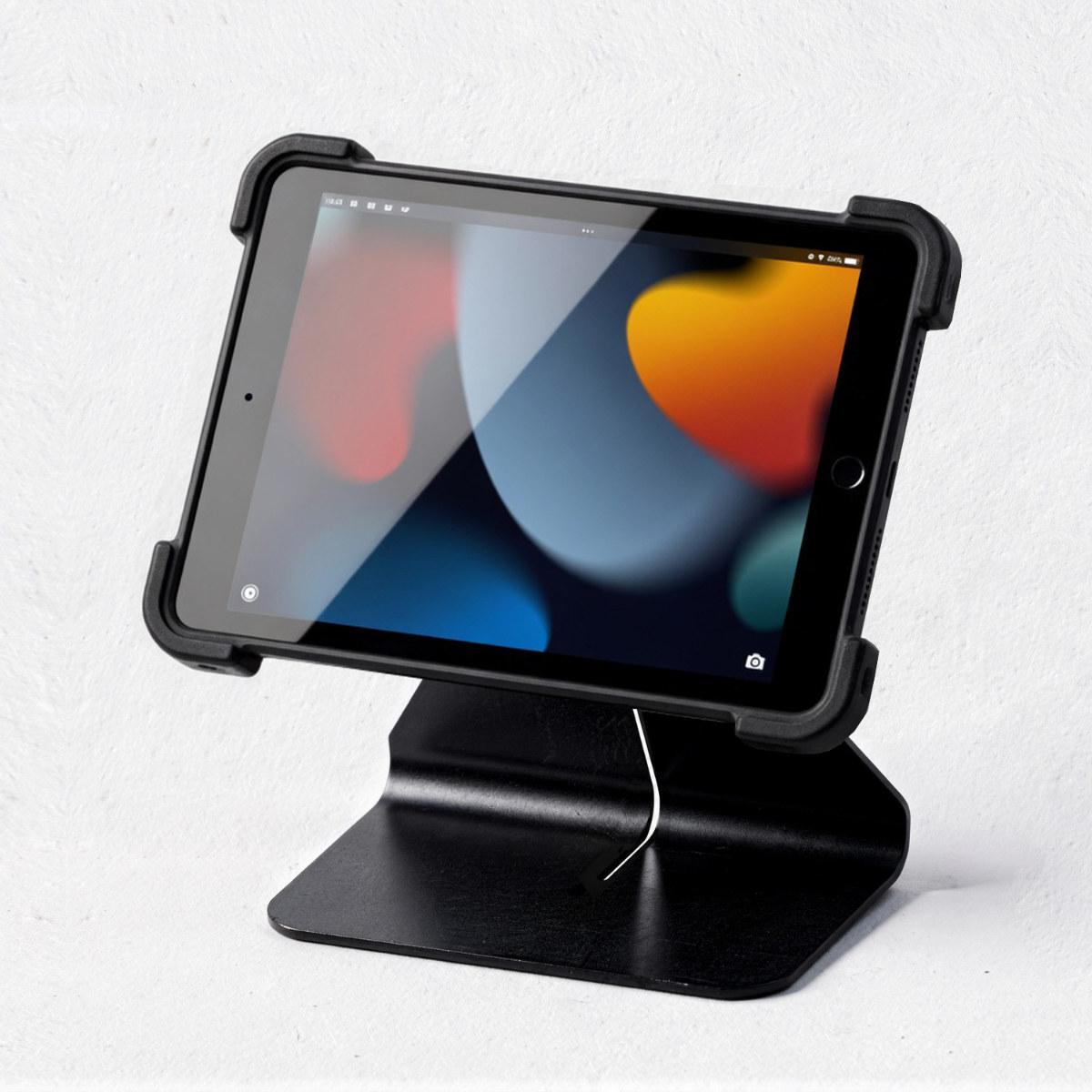 TabLines TTS011S Tablet Tischständer neigbar - silber, Tablet Tischhalter