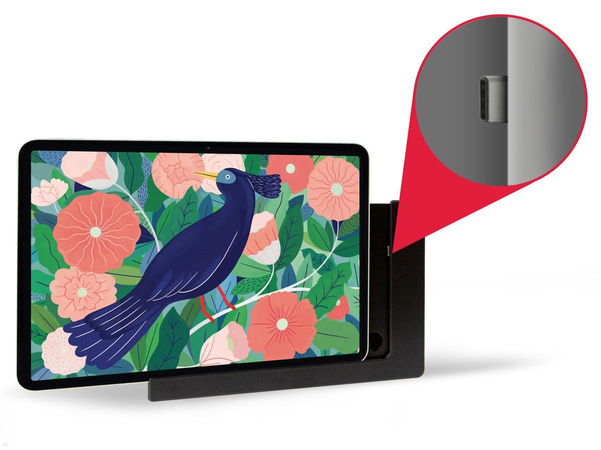 TabLines TWP008B Wandhalterung für Samsung Tab S7+ 12.4, schwarz, Ladefunktion TabLines TWP008B Wandhalterung für Samsung Tab S7+ 12.4, schwarz, Ladefunktion