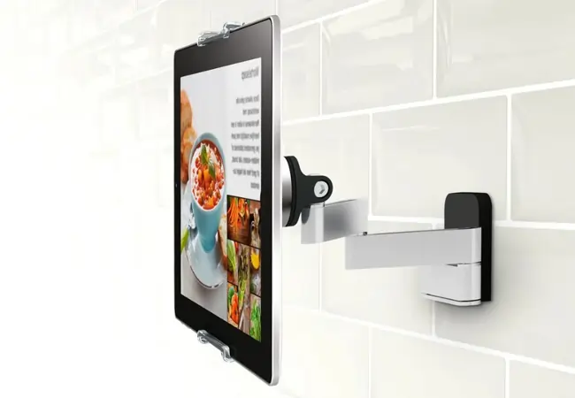 Schwenkbare Tablethaterung Wand, iPad Wandhalter mit Schwenkarm