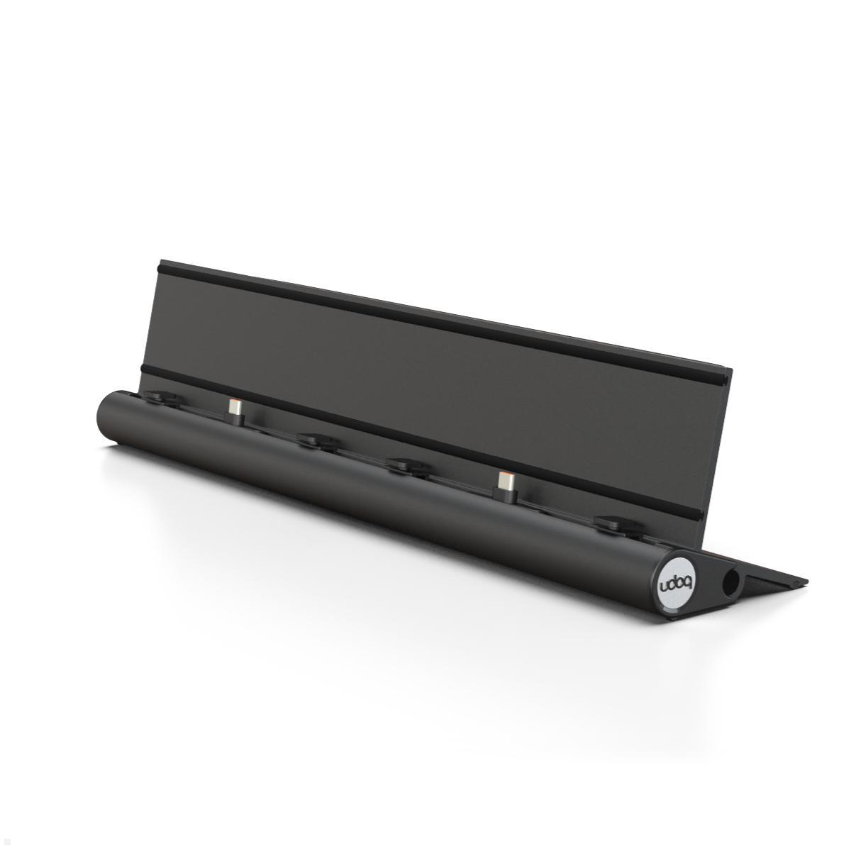 udoq 400 Ladestation für 2 Tablets – Aluminium Schiene Silber