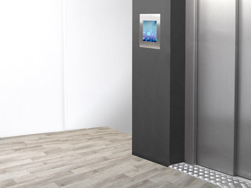 TabLines TWE021E Tablet Wandeinbau für Apple iPad Mini 4 + Mini 5, DS, Edelstahl Anwendungsbeispiel TabLines TWE021E Tablet Wandeinbau für Apple iPad Mini 4 + Mini 5, DS, Edelstahl Anwendungsbeispiel