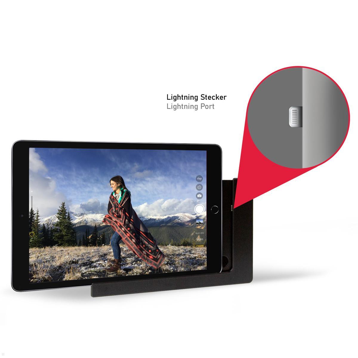 TabLines TWP014B Wandhalterung für Apple iPad Pro 9.7, schwarz, Laden / Charging TabLines TWP014B Wandhalterung für Apple iPad Pro 9.7, schwarz, Laden / Charging