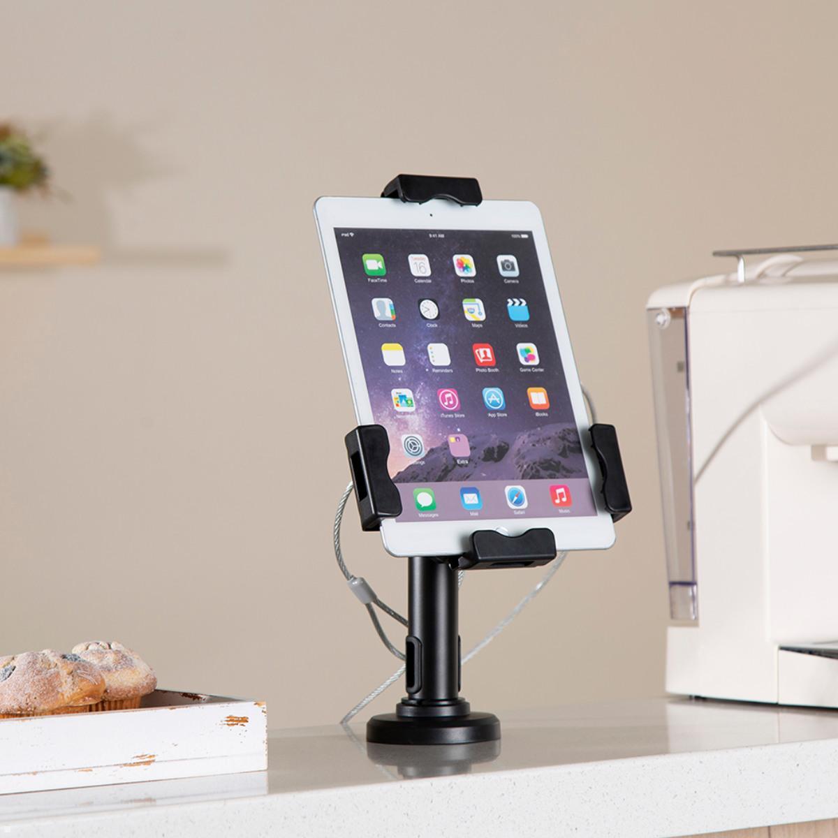 TabLines TTH004B Tablet Tischhalter / Kassenständer bis 10.5 Zoll, DS, schwarz Anwendungsbeispiel POS TabLines TTH004B Tablet Tischhalter / Kassenständer bis 10.5 Zoll, DS, schwarz Anwendungsbeispiel POS