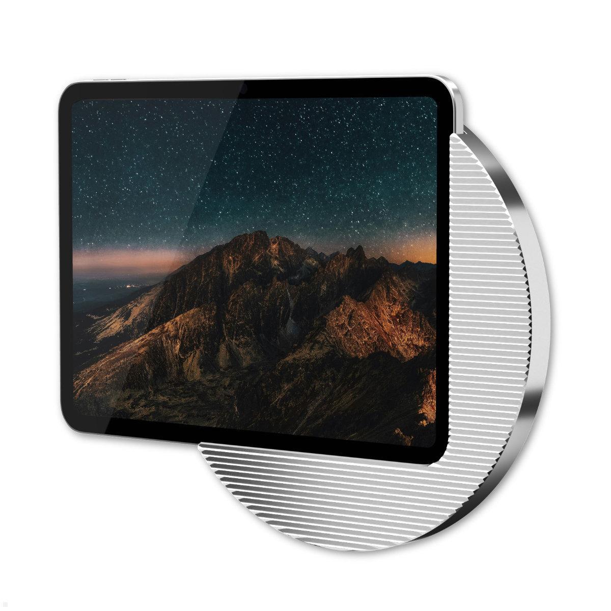 Displine Moonlight Wall Apple iPad 10.9 (10.Gen) Wandhalter USB-C, silber eloxiert, seitliche Ansicht Displine Moonlight Wall Apple iPad 10.9 (10.Gen) Wandhalter USB-C, silber eloxiert, seitliche Ansicht