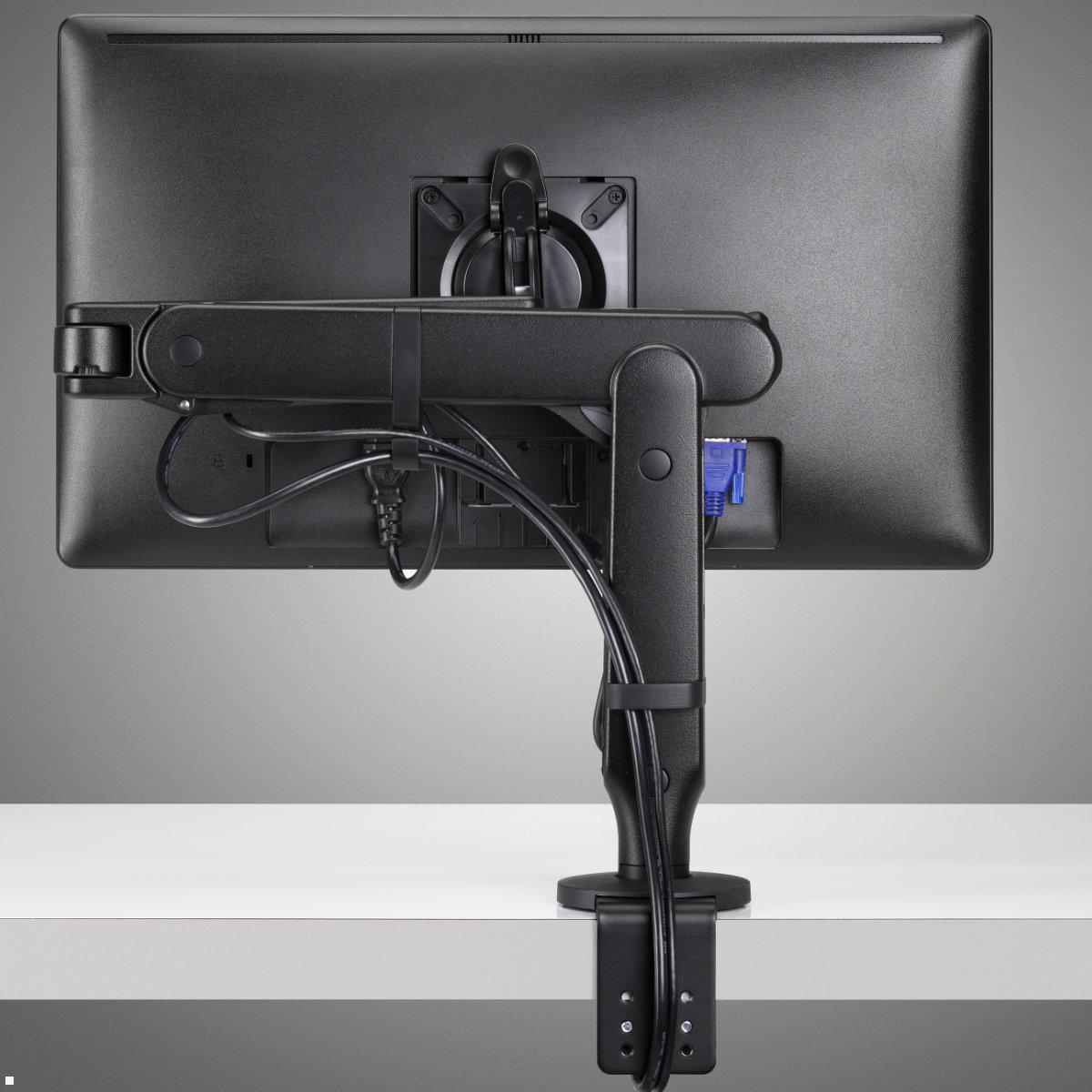 Monitor Tischhalterung mit Tischklemme CBS Ollin in Schwarz, Rückansicht Monitor Tischhalterung mit Tischklemme CBS Ollin in Schwarz, Rückansicht